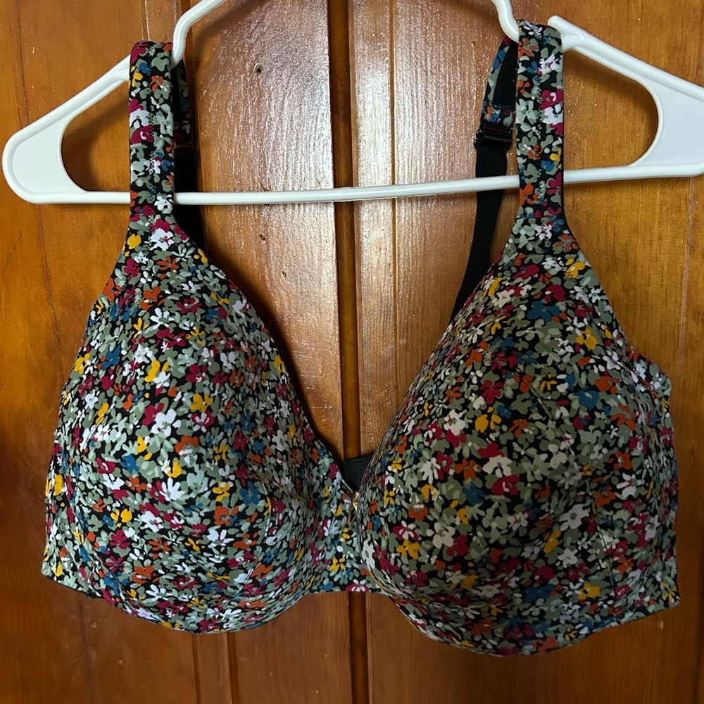 Floral Print Bra | 42DDD | Cacique